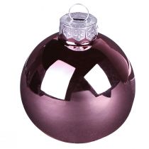 gjenstander Julekuler aprikosblanding trekuler glass Ø4cm 24 stk