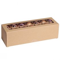 gjenstander Julekuler aprikosblanding trekuler glass Ø4cm 24 stk