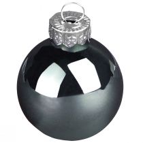 gjenstander Julekuler glasstrekuler grønn grå 4cm 24 stk
