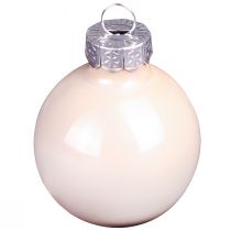 gjenstander Julekuler i glass, mini bær beige rosa, Ø3 cm, 22 stk.