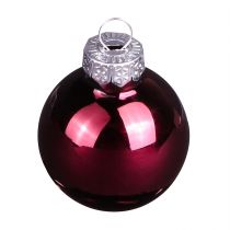 gjenstander Julekuler i glass, mini bær beige rosa, Ø3 cm, 22 stk.