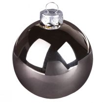 gjenstander Julekuler sølv aprikos glasskuler Ø6cm 24 stk