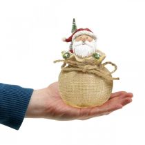 gjenstander Dekorativ julenissefigur i sekk Julepynt Ø8cm/H13cm 2 stk.