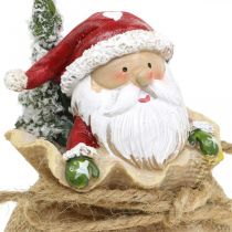 gjenstander Dekorativ julenissefigur i sekk Julepynt Ø8cm/H13cm 2 stk.