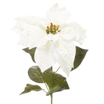 gjenstander Kunstig hvit julestjerne, stor blomstrende grendekorasjon, 65 cm, 2 stk.
