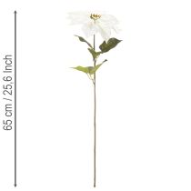 gjenstander Kunstig hvit julestjerne, stor blomstrende grendekorasjon, 65 cm, 2 stk.