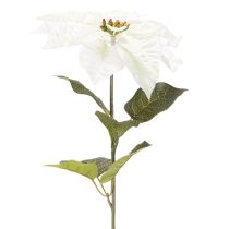 gjenstander Kunstig hvit julestjerne, stor blomstrende grendekorasjon, 65 cm, 2 stk.