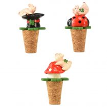 gjenstander Vinkorker, champagnekorker, vinpropper, lykkesymboler, 6,5 cm, 3 stk.