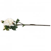 gjenstander Hvite roser kunstige blomster rose stor med tre knopper 57cm