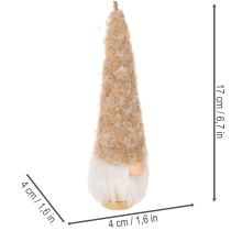 gjenstander Dekorativ gnomfigur med skjegg til oppheng, 17 cm, 6 deler