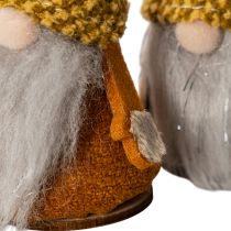 gjenstander Gnomfigursett med strikket lue og eikenøtt, 10 cm, 6 deler