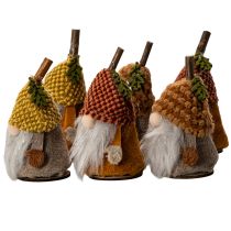 gjenstander Gnomfigursett med strikket lue og eikenøtt, 10 cm, 6 deler