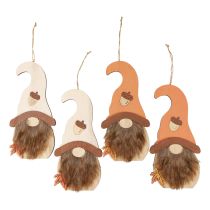 gjenstander Gnome anheng dekorativ høstnisse i tre 21×10,5cm 4stk