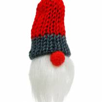 gjenstander Gnome med spiss lue for hengende rød, hvit, grå L10–12cm 12stk