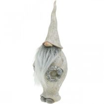 gjenstander Dekorativ nisse med skjegg og krans Julenisse 14x×12×36cm