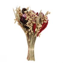 gjenstander Villblomstbukett med tørkede blomster i naturrosa L30cm