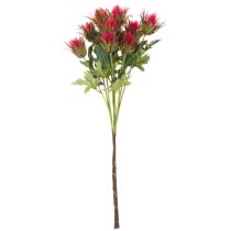 gjenstander Kunstig rød tistelgren til dekorasjon, 67 cm, 3 stk.