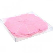 gjenstander Skjelettblader, rosa dekorative pileblader 5-9 cm, 200 stk - Ideell for gratulasjonskort og gjør-det-selv