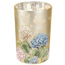 gjenstander Telysholder i glass med blomstermotiv for harmoniske øyeblikk, 18 cm