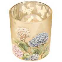 gjenstander Dekorativ glasslykt med blomsterdesign for stilige interiørdetaljer, 8 cm, 4 stk.