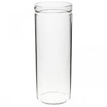 Blomstervase, glass sylinder, glassvase rund Ø10cm H27cm