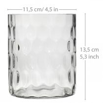 Lyktglass, blomstervase, glassvase rund Ø11,5cm H13,5cm