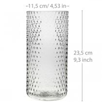 Blomstervase, glassvase, lysglass, glasslykt Ø11,5cm H23,5cm