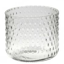 Lyktglass, telysholderglass, lysglass Ø11,5cm H9,5cm