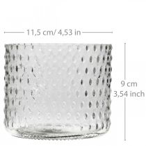 gjenstander Lyktglass, telysholderglass, lysglass Ø11,5cm H9,5cm