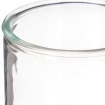 gjenstander Sylinderformet glassvase, gjennomsiktig, allsidig, 10 cm, 3 stk.