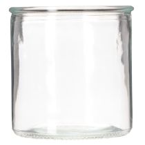gjenstander Sylinderformet glassvase, gjennomsiktig, allsidig, 10 cm, 3 stk.