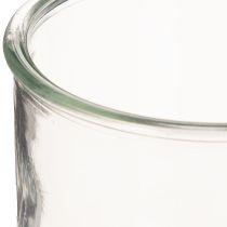 gjenstander Telysholder i glass, rund, klart glass, allsidig, 12 cm, 2 stk.