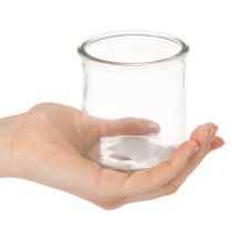 gjenstander Rund glasslyktholder, klart glass, 8 cm, 3 stk.