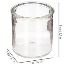 gjenstander Rund glasslyktholder, klart glass, 8 cm, 3 stk.