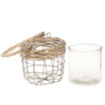 gjenstander Lykt hengende dekorasjon metall glass selje Ø13cm H12cm 2stk