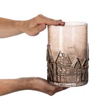 gjenstander Telysholderhus i glass til borddekorasjon, 23 cm