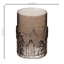 gjenstander Telysholderhus i glass til borddekorasjon, 23 cm