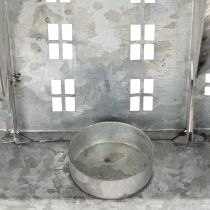 gjenstander Dekorativ rekke med hus med telysholdere, adventsdekorasjon, 68 cm