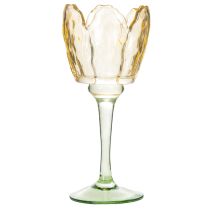 gjenstander Tulipan-telysholder, blomstermotiv, dekorasjon for en romantisk atmosfære og elegant atmosfære, 20 cm