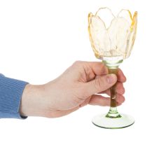 gjenstander Tulipan-telysholder, blomstermotiv, dekorasjon for en romantisk atmosfære og elegant atmosfære, 20 cm