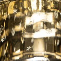 gjenstander Telysholder i glass med fugle- og snøfnuggmotiv, 8 cm, 2 stk.