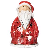 gjenstander Julenissens dekorative figur som telysholder med stjerner, borddekorasjon, 15 cm