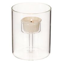 gjenstander Glasslykt med hevet telysholder 11 cm