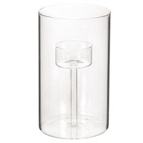 gjenstander Glasslysestake med innsats for telys, 15 cm, 2 stk.
