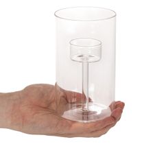 gjenstander Glasslysestake med innsats for kuppellys 15 cm 2 stk