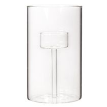 gjenstander Glasslysestake med innsats for kuppellys 15 cm 2 stk