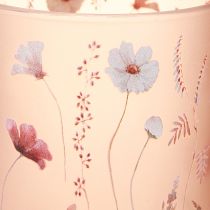 gjenstander Dekorativ glasslykt med blomstermotiv for stilig interiør, 12,5 cm, 2 stk.