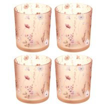 gjenstander Elegant lysestake med et delikat blomsterdesign for harmonisk romdekor, 8 cm, 4 deler