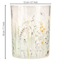 gjenstander Dekorativ glasslykt med sommerfuglengmotiv for stilige interiørdetaljer, 18 cm, 2 stk.