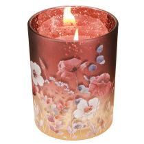 gjenstander Dekorativ glasslykt med blomsterdesign for elegante interiørdetaljer, 12,5 cm, 2 stk.